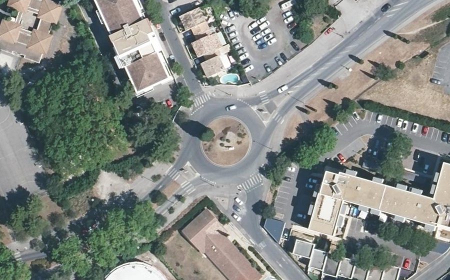 Vue aérienne du Rond-Point Saint-Exupéry