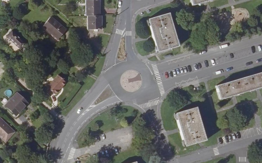 Vue aérienne du Carrefour de la Victoire