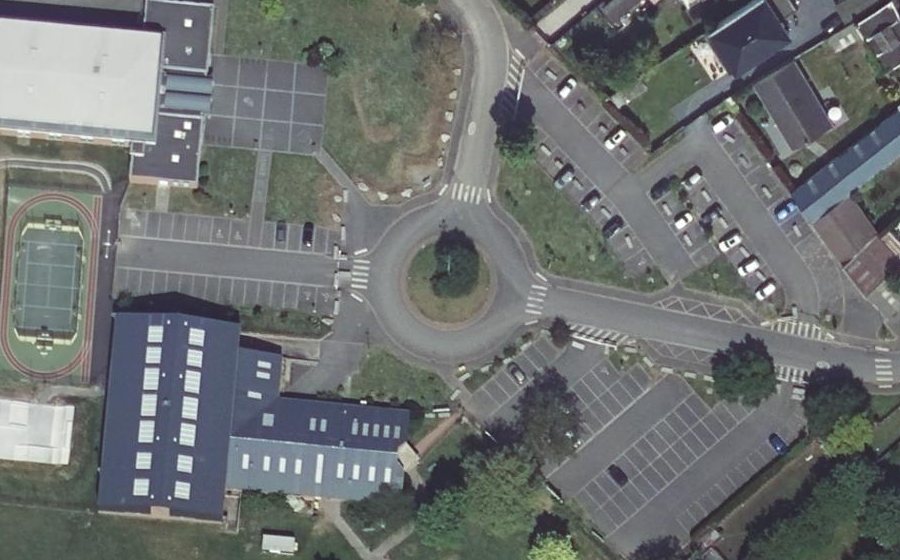 Vue aérienne du Avenue des Sports