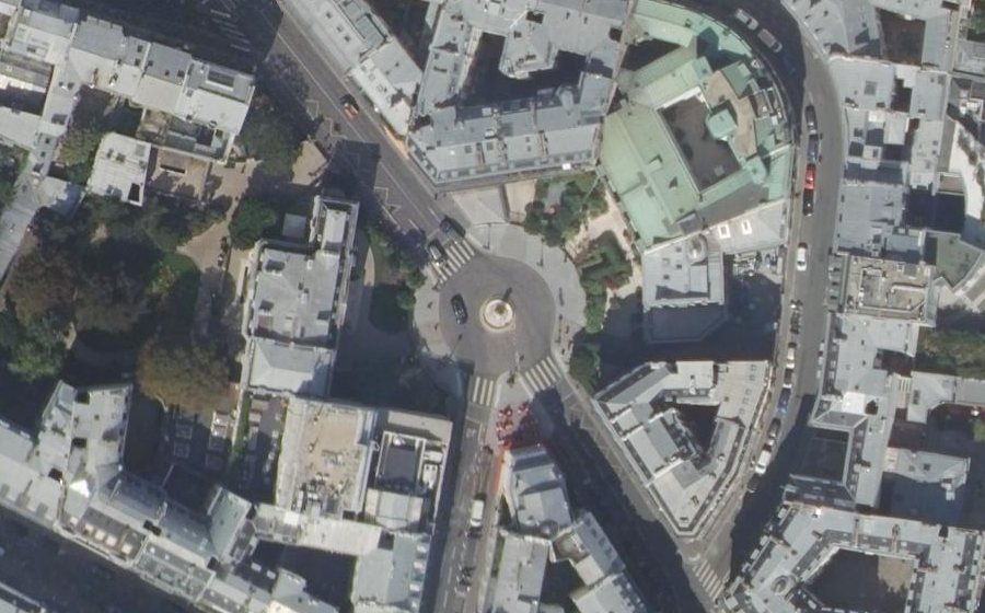 Vue aérienne du Place Saint-Georges
