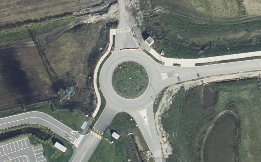 Vue aérienne du Giratoire de la Médaille Militaire