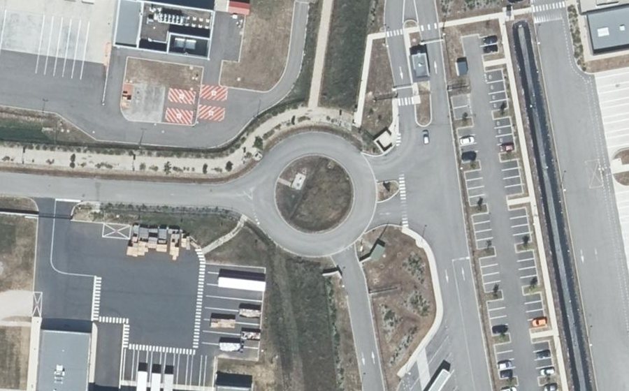 Vue aérienne du Rue de la Bâtie