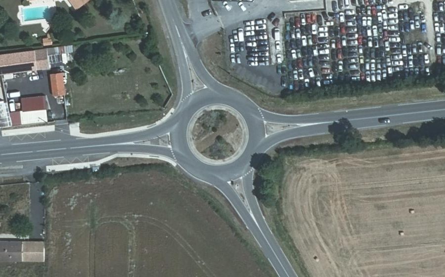 Vue aérienne du Rond-Point de Chambon