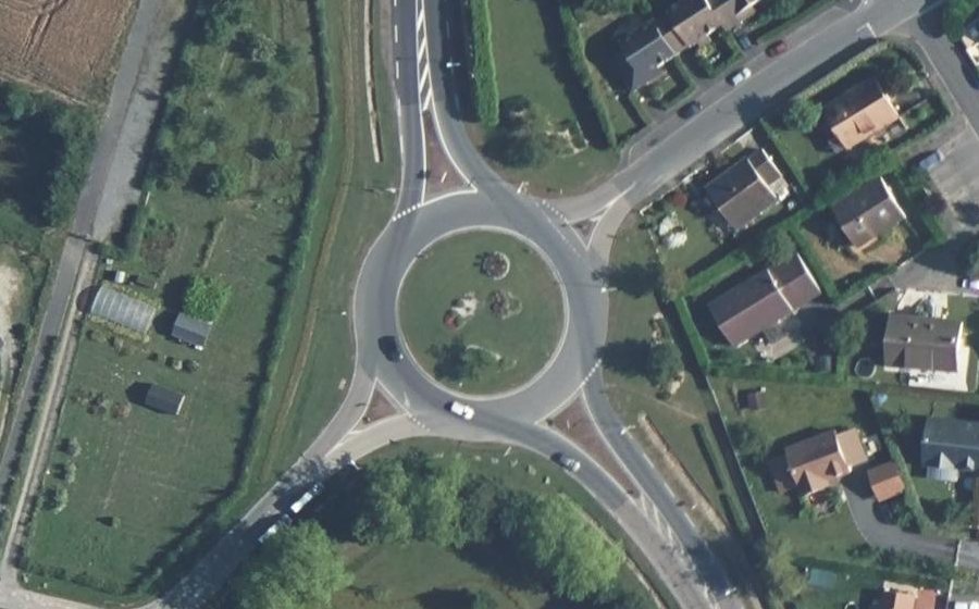 Vue aérienne du Rond-Point de Saint-Aubin