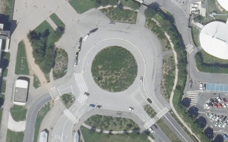 Vue aérienne du Rond-Point Paul Séramy