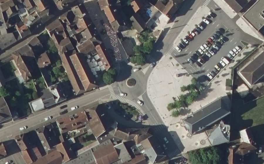 Vue aérienne du Place Aristide Briand