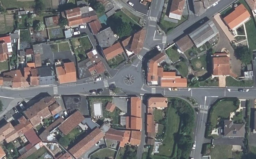 Vue aérienne du Rue du Commerce