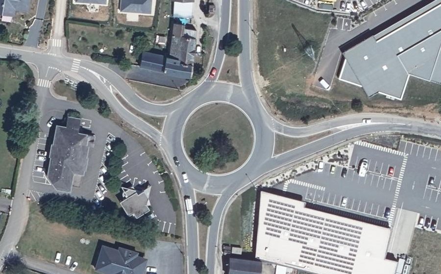 Vue aérienne du Giratoire de la Boissonnade