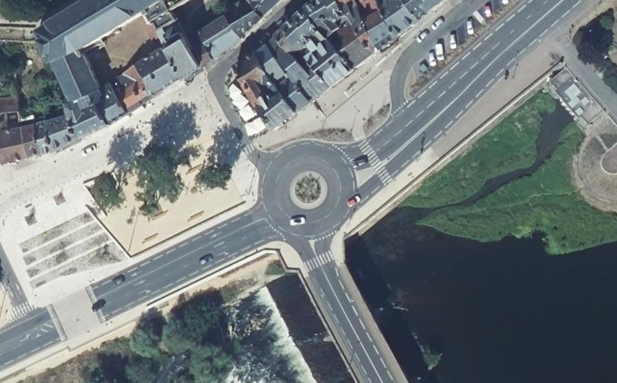 Vue aérienne du Rond-Point Louis de Règemortes