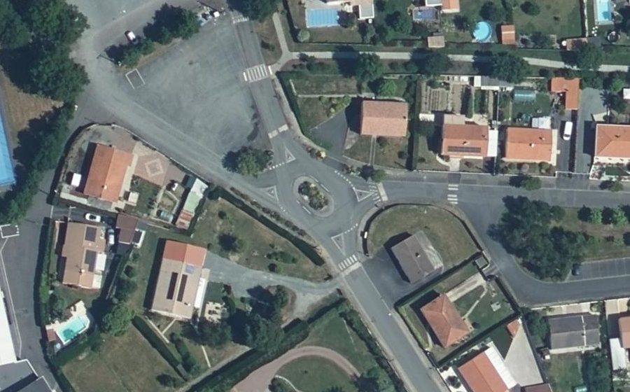 Vue aérienne du Rond-Point des Sports