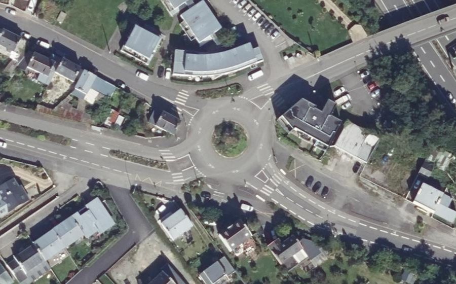 Vue aérienne du Rond-Point Albert Louppe