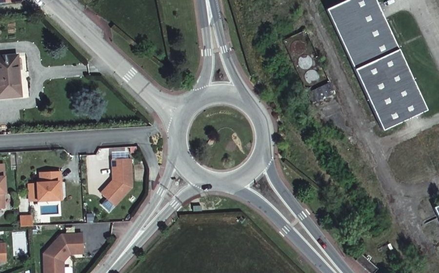 Vue aérienne du Rond-Point Marius Berliet
