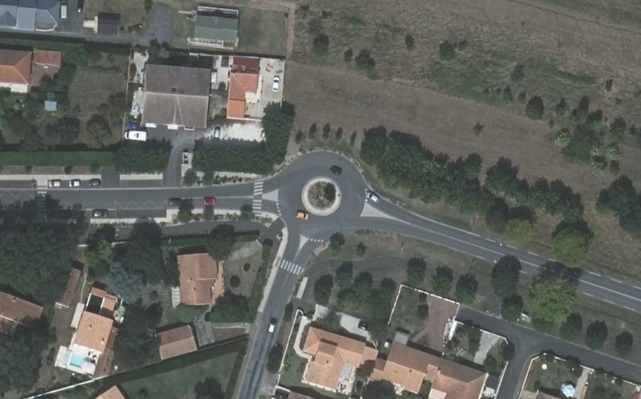 Vue aérienne du Rond-Point Pierre Loti