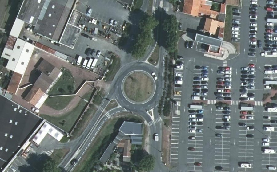 Vue aérienne du Rond-Point Ferdinand Arnodin