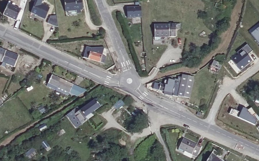 Vue aérienne du Route de Brest