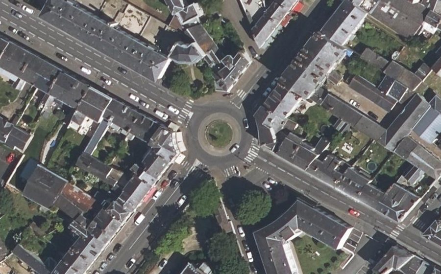 Vue aérienne du Place Maupassant