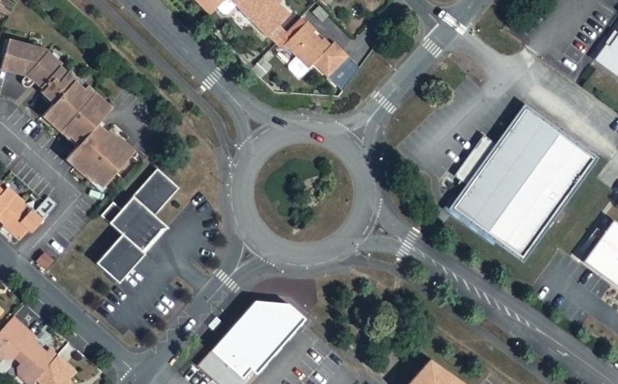 Vue aérienne du Rond-Point André Gueffier