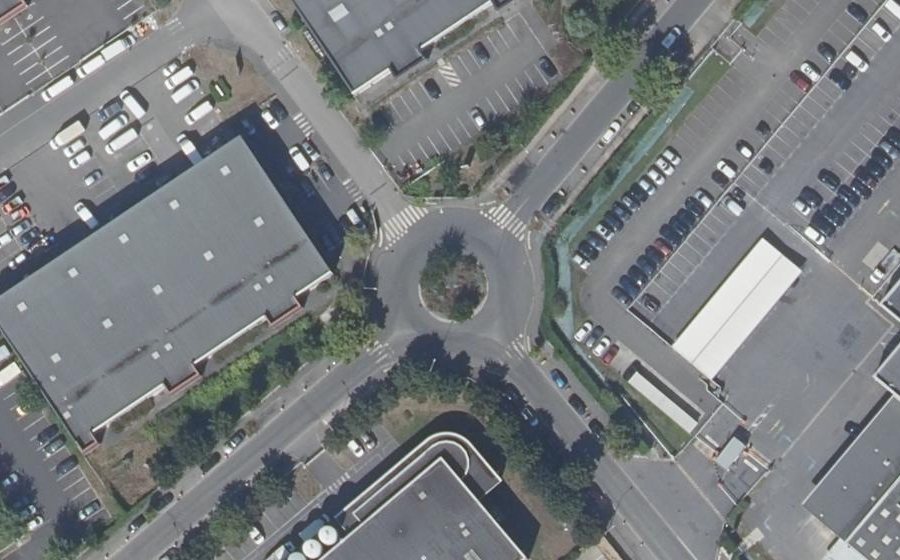 Vue aérienne du Rond-Point du 18 Juin 1940
