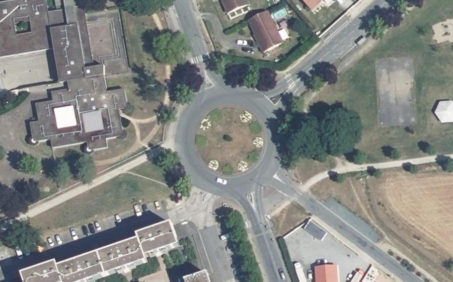 Vue aérienne du Rond-Point de l'Europe