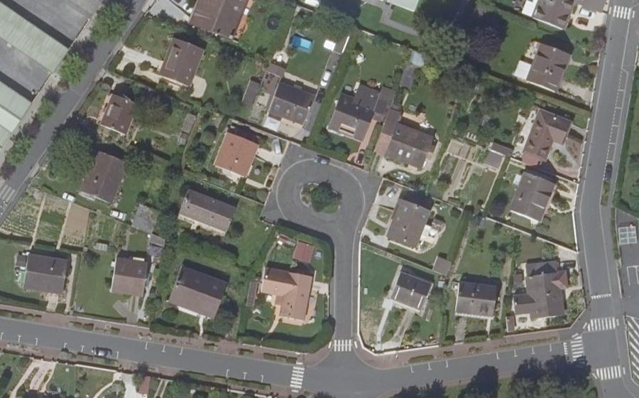 Vue aérienne du Rue des Rosiers