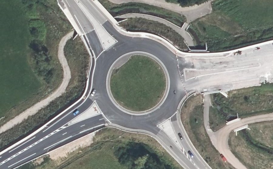 Vue aérienne du Contournement de Châtenois