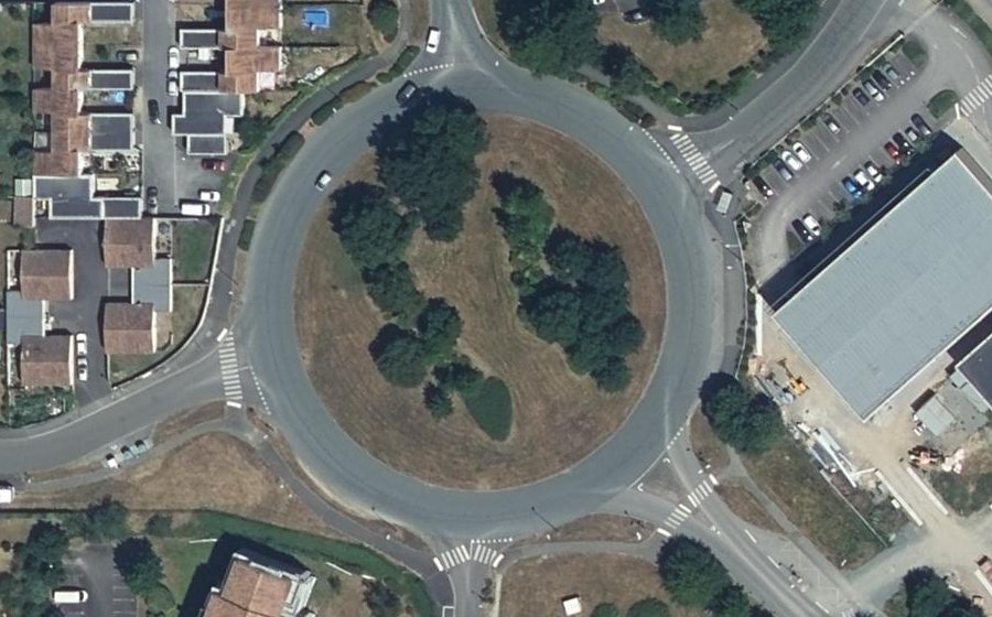 Vue aérienne du Rond-Point Guy Mignonneau