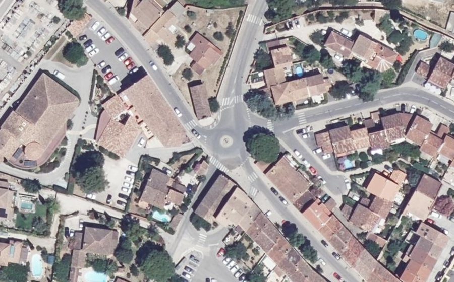 Vue aérienne du Rond-Point du Maréchal Juin