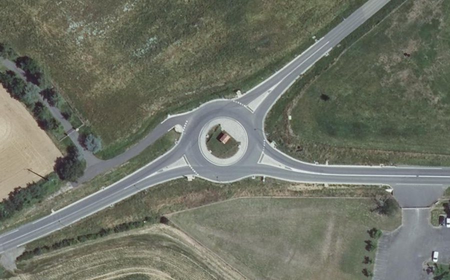 Vue aérienne du Route d'Auch