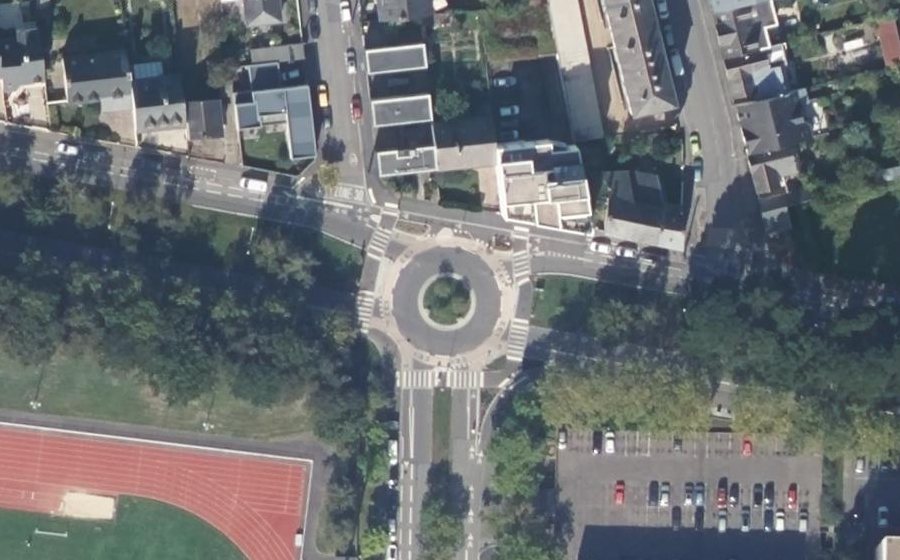 Vue aérienne du Boulevard Albert 1er