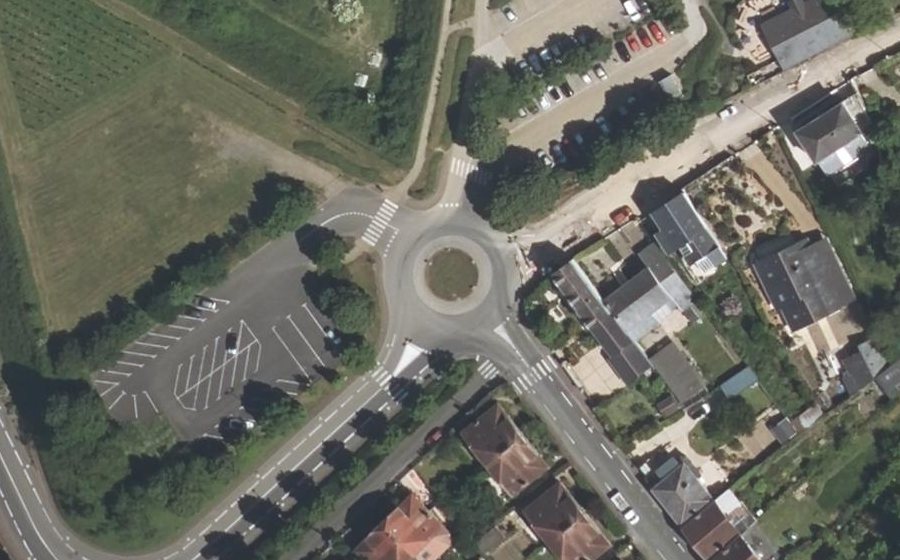 Vue aérienne du Rond-Point du Château