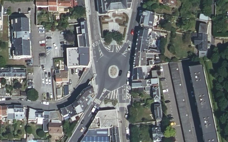 Vue aérienne du Place de la Broche à Rôtir