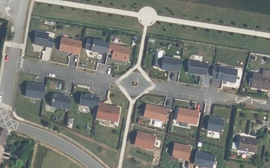 Vue aérienne du Rue des Semailles