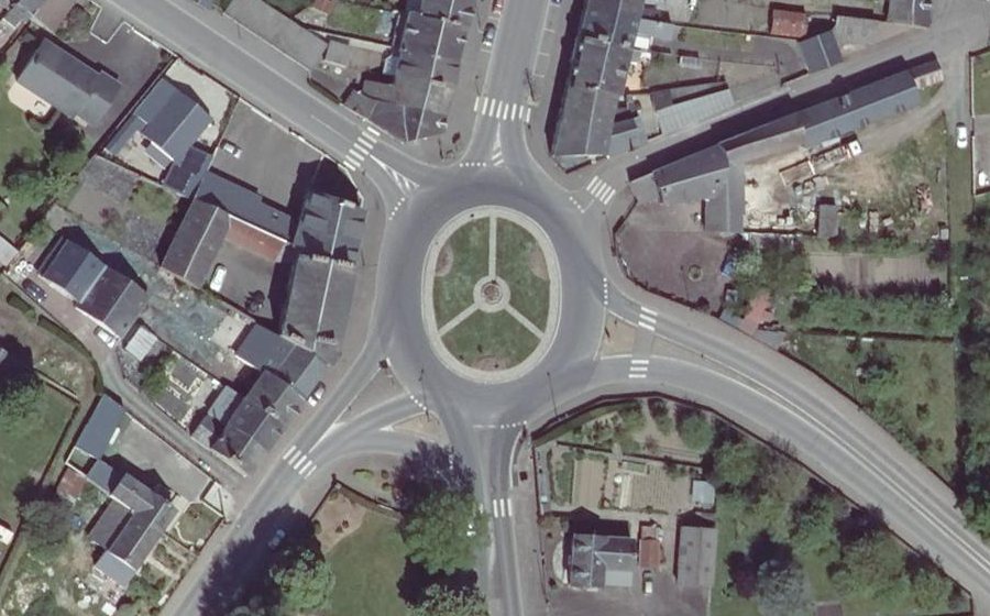 Vue aérienne de la Place de Bretagne