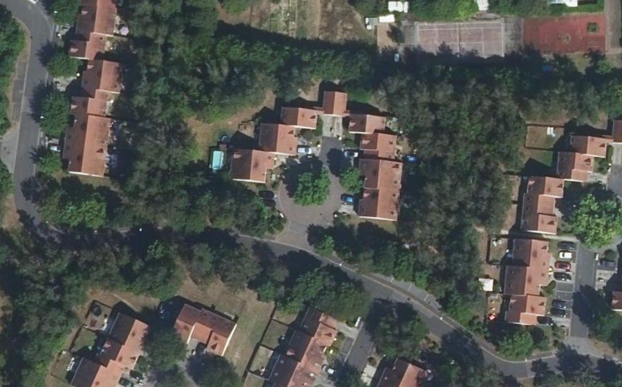 Vue aérienne du Hameau des Catalpas