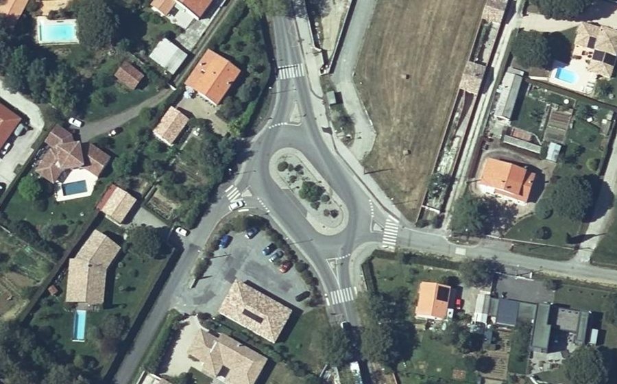 Vue aérienne du Route d'Eaunes