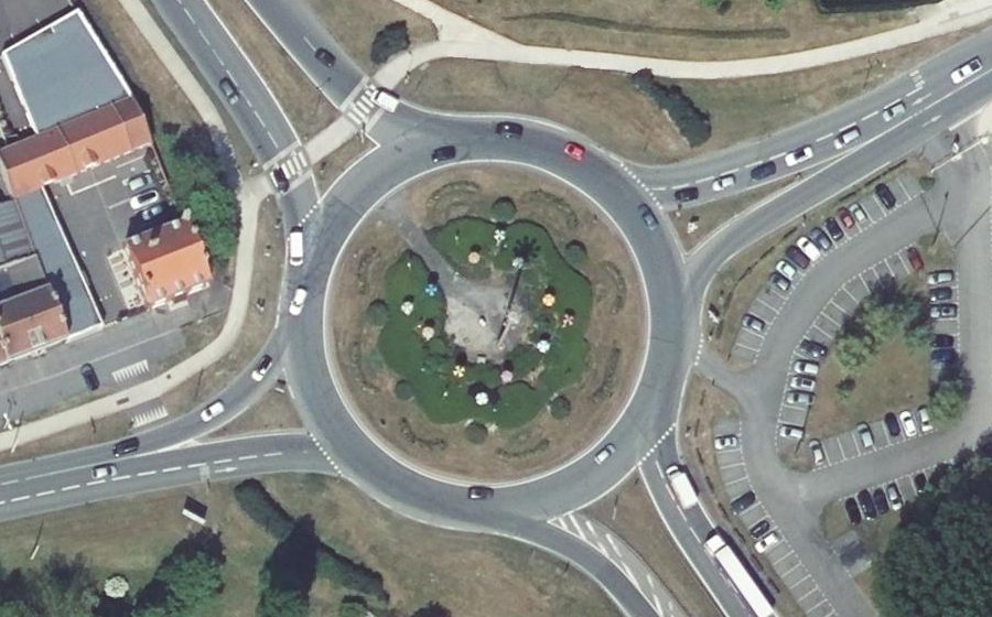 Vue aérienne du Rond-Point du Carnaval