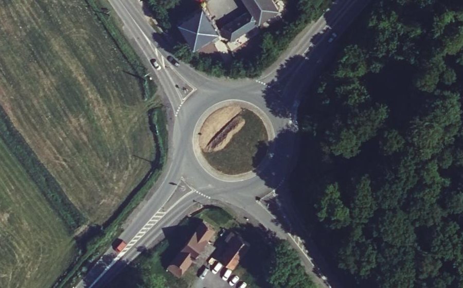 Vue aérienne du Chaussée Brunehaut