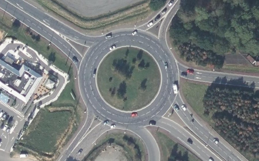Vue aérienne du Rond-Point de Ker Lann