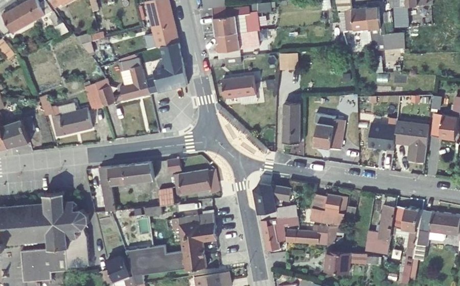 Vue aérienne du Rue du Général de Gaulle