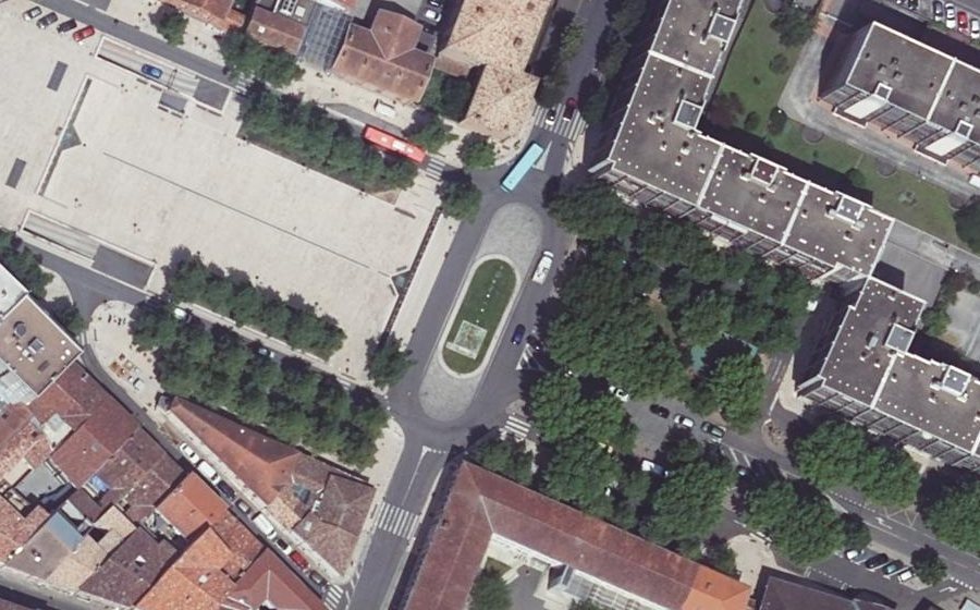 Vue aérienne du Place Alexandre 1er