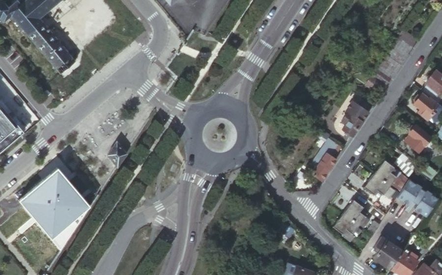 Vue aérienne du Rond-Point Dulcie September