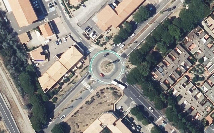 Vue aérienne du Rond-Point Colonel Arnaud Beltrame