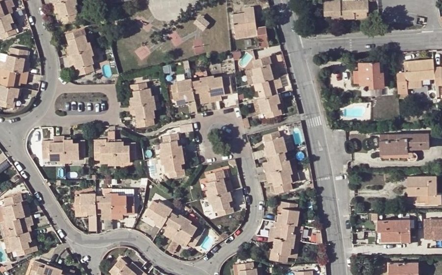 Vue aérienne du Rue du Sirocco