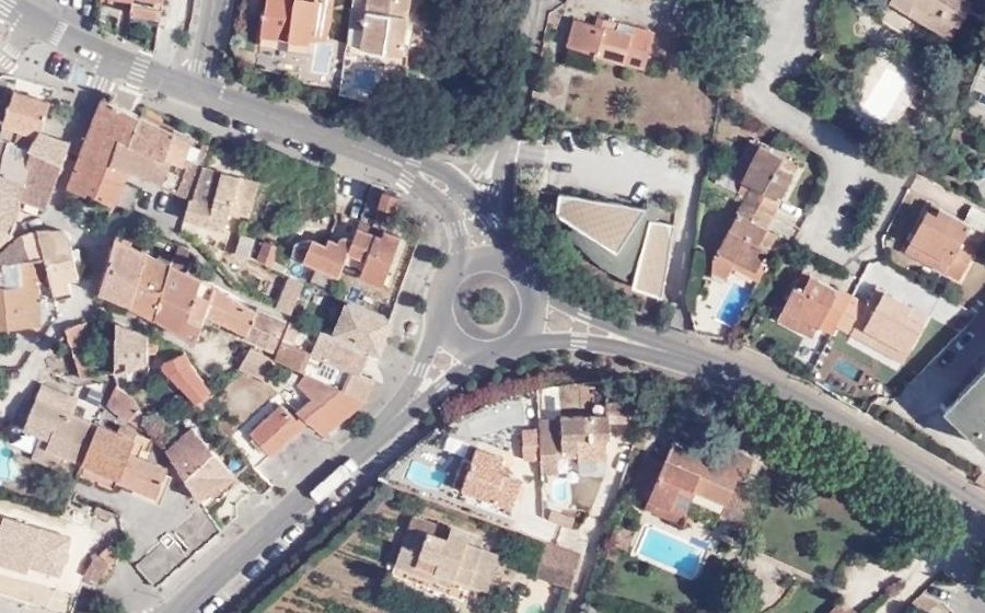 Vue aérienne du Place des Playes