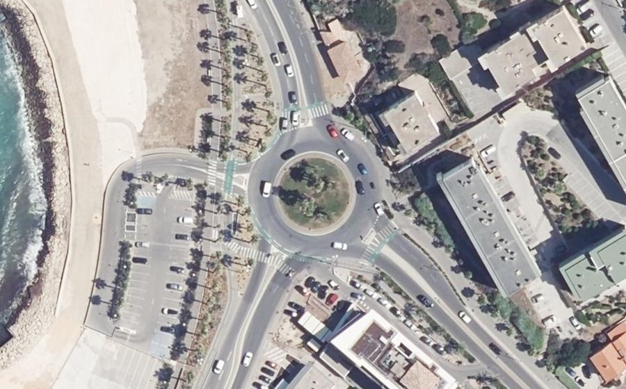 Vue aérienne du Rond-Point du Traité de l'Elysée