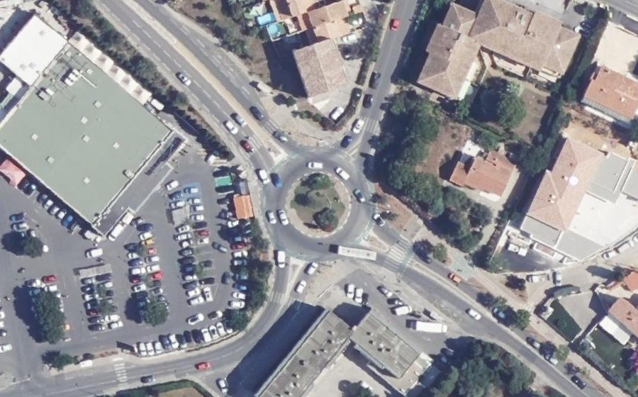 Vue aérienne du Rond-Point Jean Moulin
