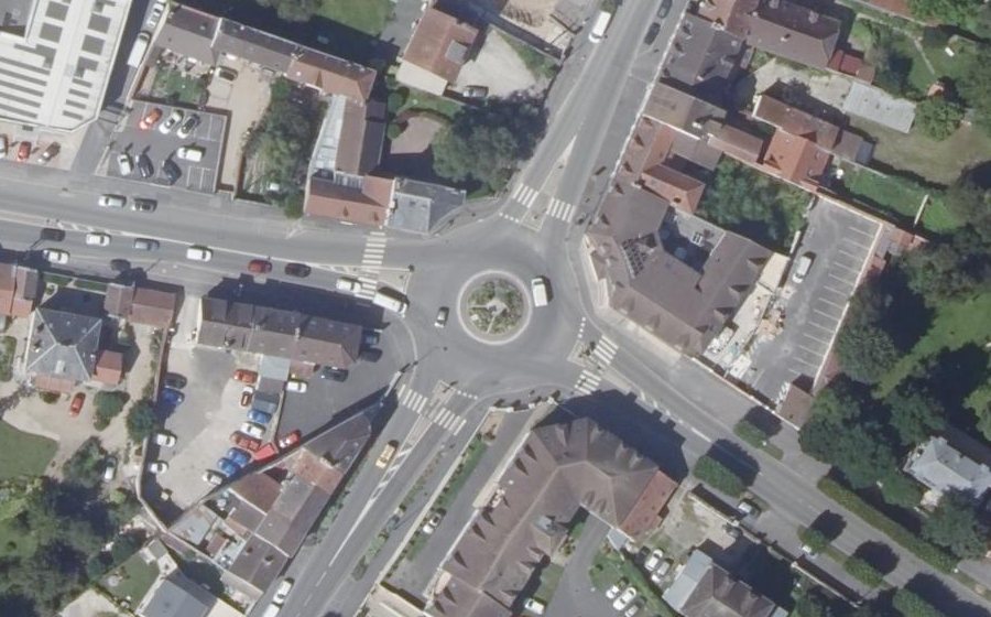 Vue aérienne du Rond-Point Alexis-Émile Tingaud