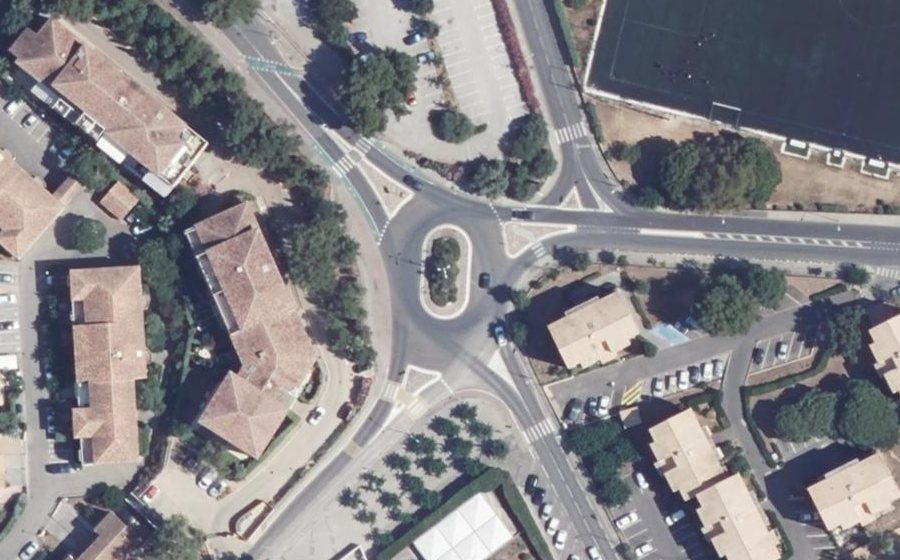 Vue aérienne du Rond-Point de la Coudoulière