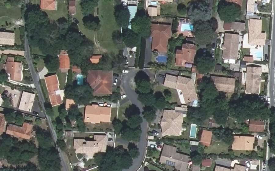 Vue aérienne du Les Cottages de la Hume