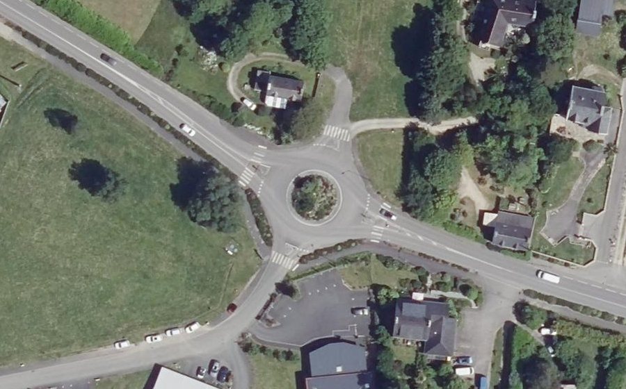 Vue aérienne du Rond-Point Penhoat Salaün